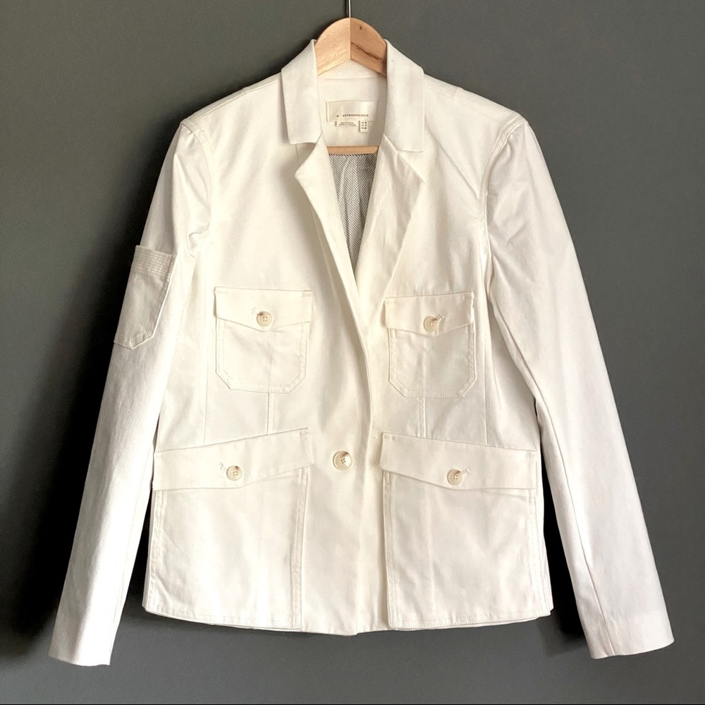 Anthropologie White Blazer NWOT